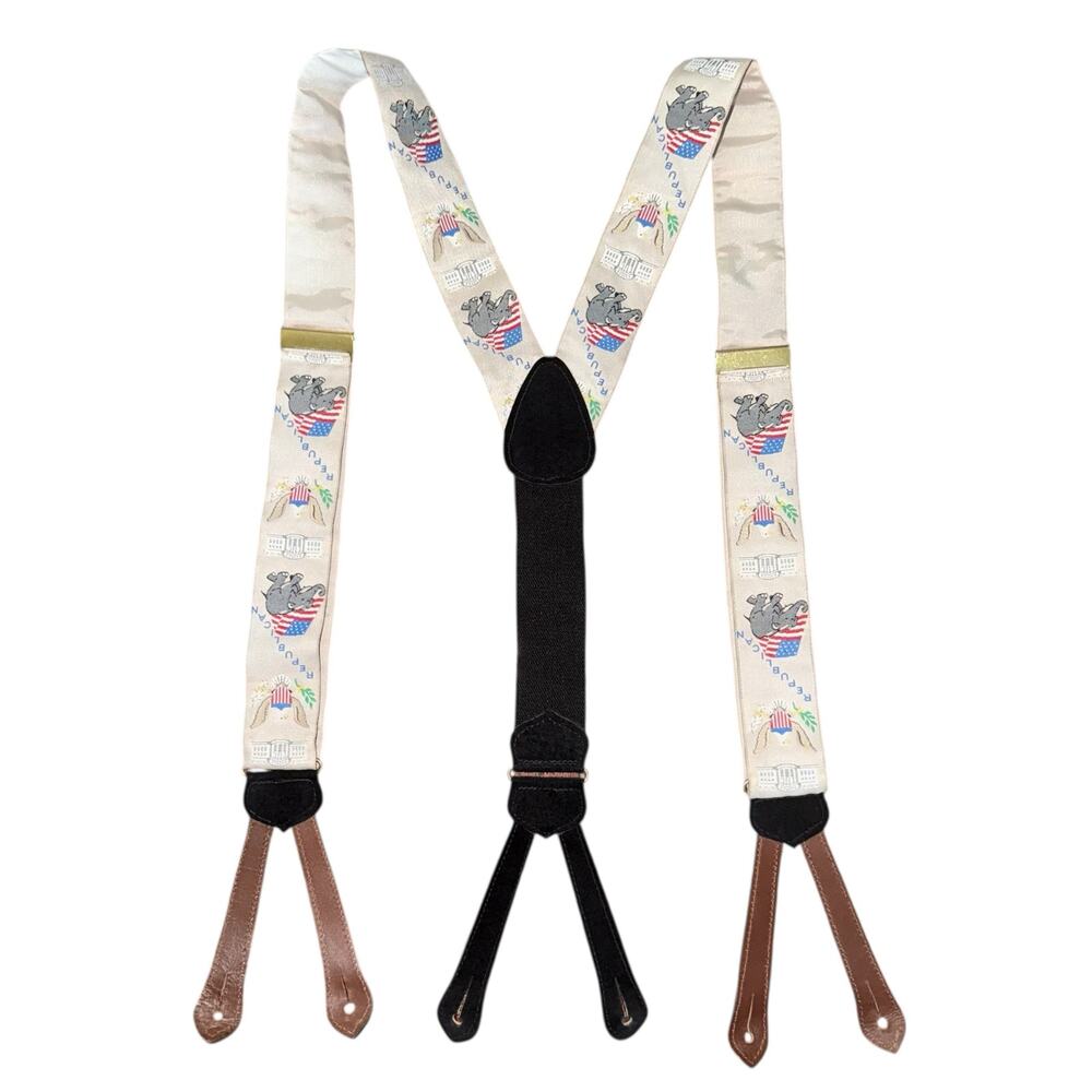 Wilson Call & Mather Republican Elephant White House Suspenders Braces Rare